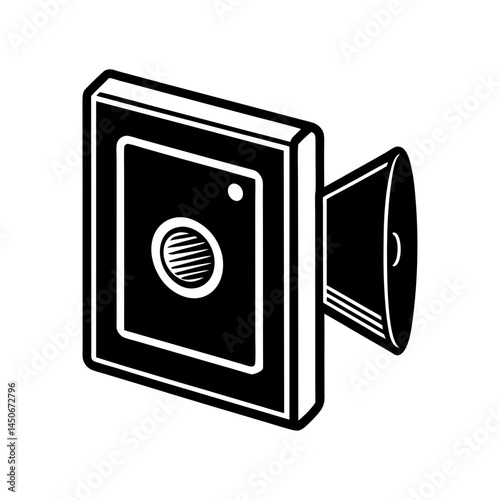 Voice activated wall switch with built in speaker silhouette