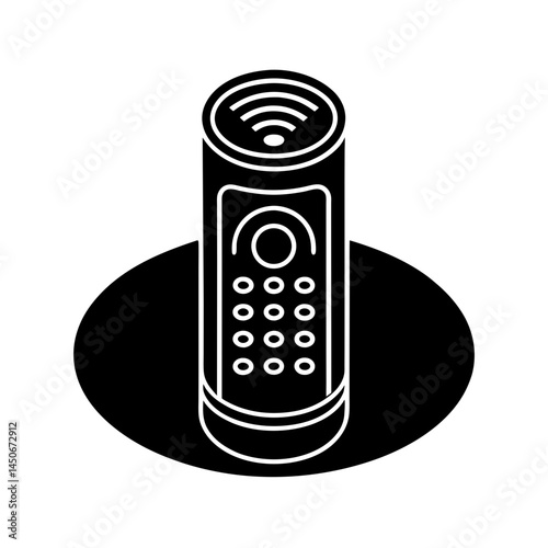 Voice controlled universal appliance remote silhouette