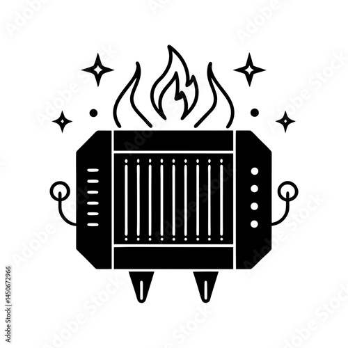 Wall art that doubles as a heater silhouette