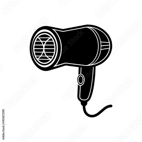 Wall mounted hair dryer dock silhouette