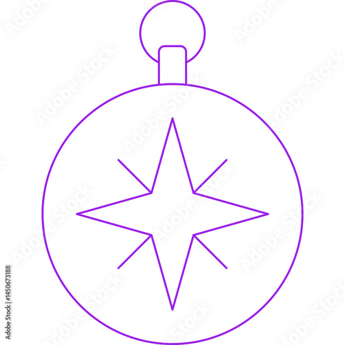 Christmas bell icon single vector illustration 
