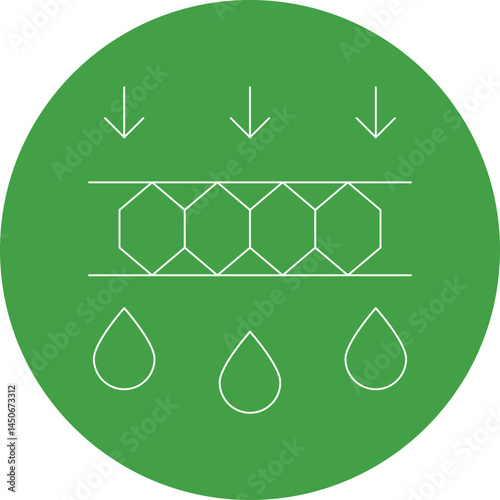 Filter air icon single vector illustration 