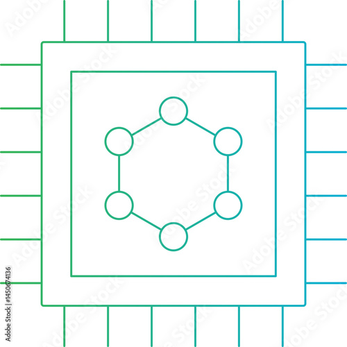 CPU icon single vector illustration 