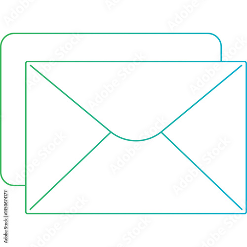 Email icon single vector illustration 