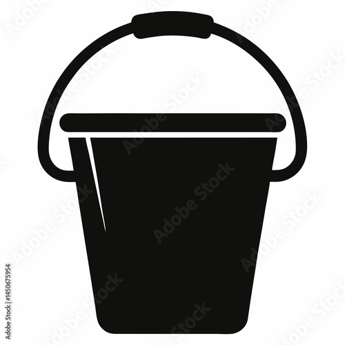 Cleaning Bucket icon silhouette vector illustration