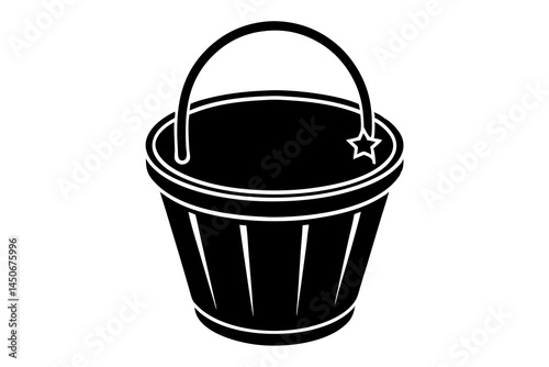 Cleaning Bucket silhouette vector illustration