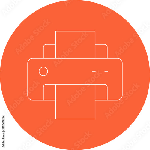 Printer icon single vector illustration 