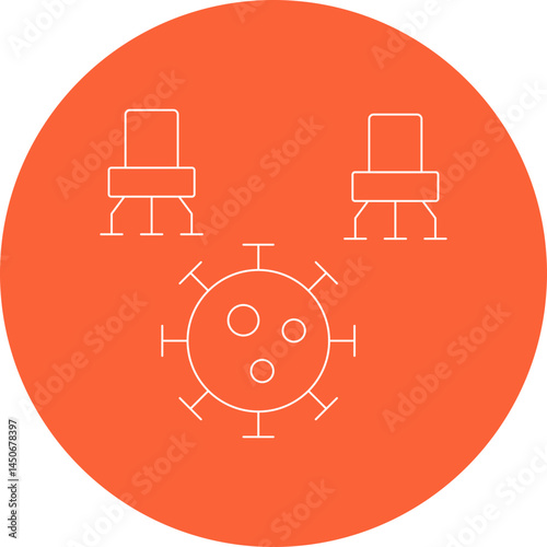 Safe distance icon single vector illustration 