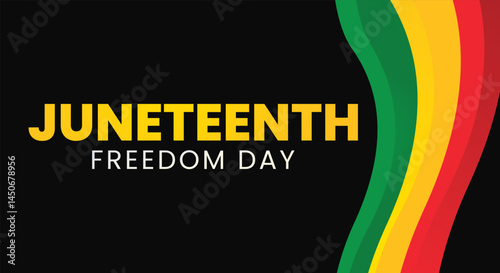 Juneteenth poster, Freedom Day background
