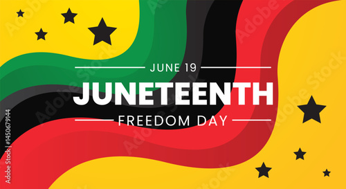 Juneteenth, Freedom Day abstract poster 