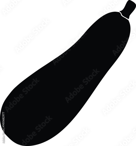 zucchini squash silhouette vector on white 