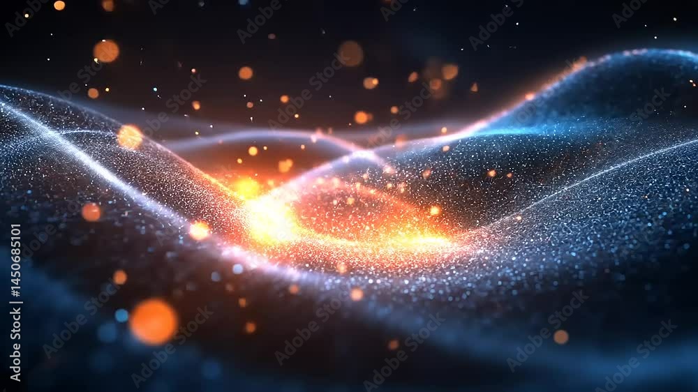 Abstract digital wave of glowing particles (1)