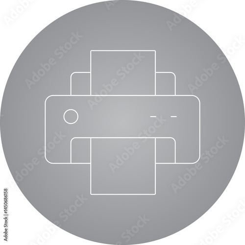 Printer icon single vector illustration 