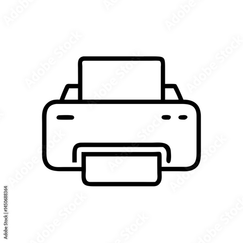 photo printer outline isolated vector 
