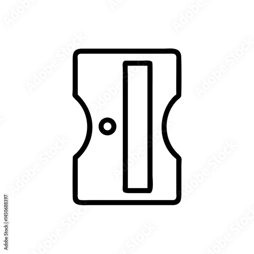 pencil sharpener outline isolated vector 
