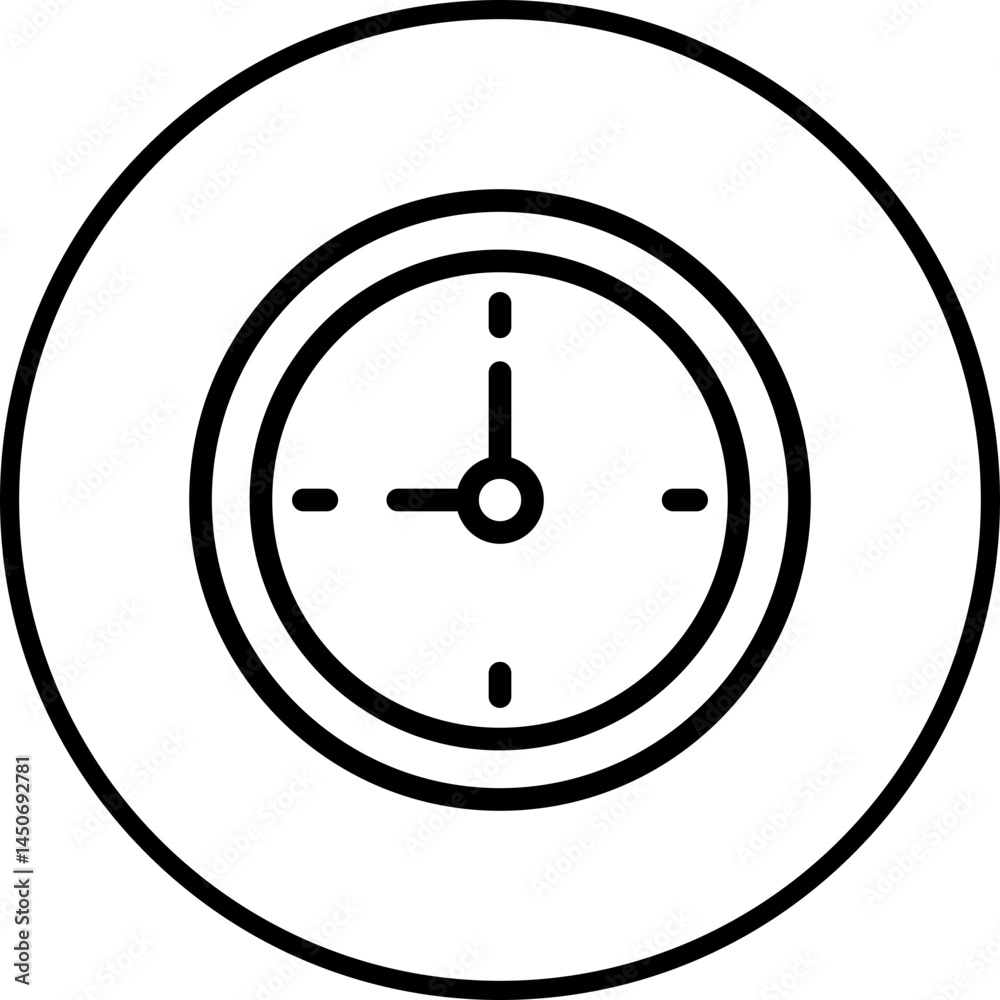 Clock icon single vector illustration Clock icon single vector illustration
