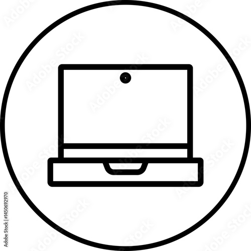 Laptop icon single vector illustration 