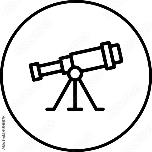 Telescope icon single vector illustration 