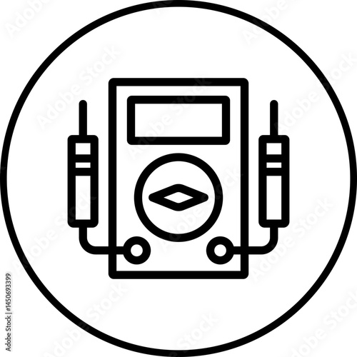 Voltmeter icon single vector illustration 