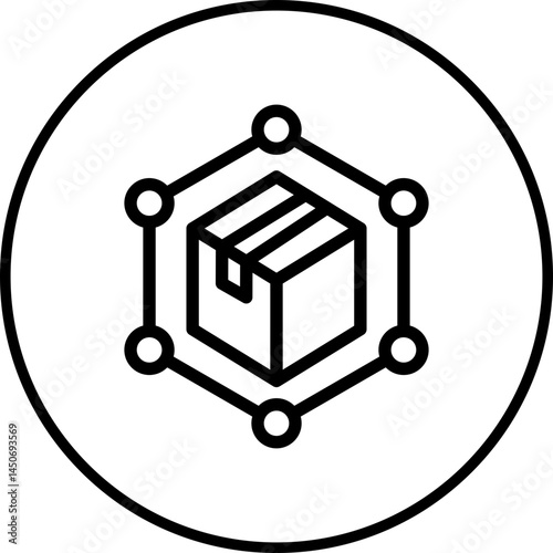 Box icon single vector illustration 