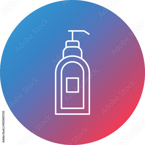 Lotion Line Gradient Circle Background Icon