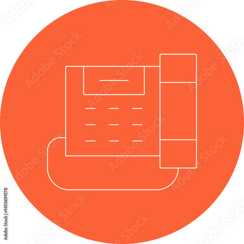 Telephone icon single vector illustration 