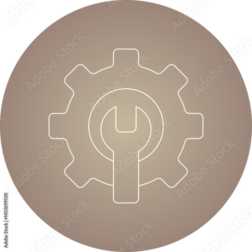 Gears icon single vector illustration 