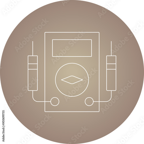 Voltmeter icon single vector illustration 