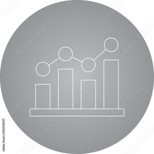 Stats icon single vector illustration 