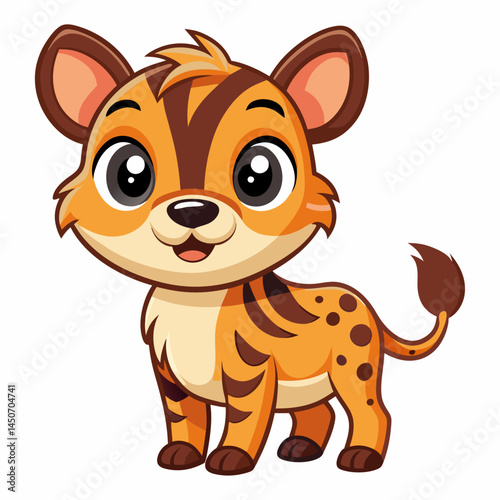 Cute cartoon tiger cub