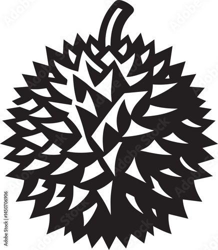 Horned melon silhouette vector illustration eps file
