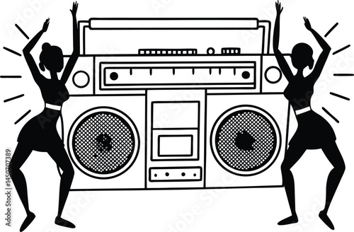 music, silhouette, art, symbol