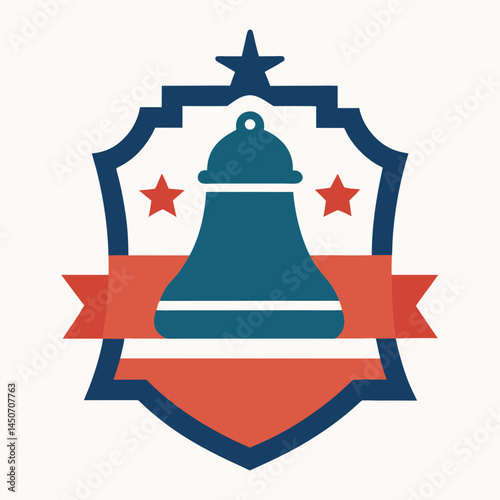 USA-themed Liberty Bell design for print, digital, or embroidery use.