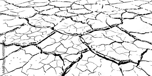 abstract grunge vector illustration.Cracked concrete rock black and white vector background.Distressed Overlay Texture.
