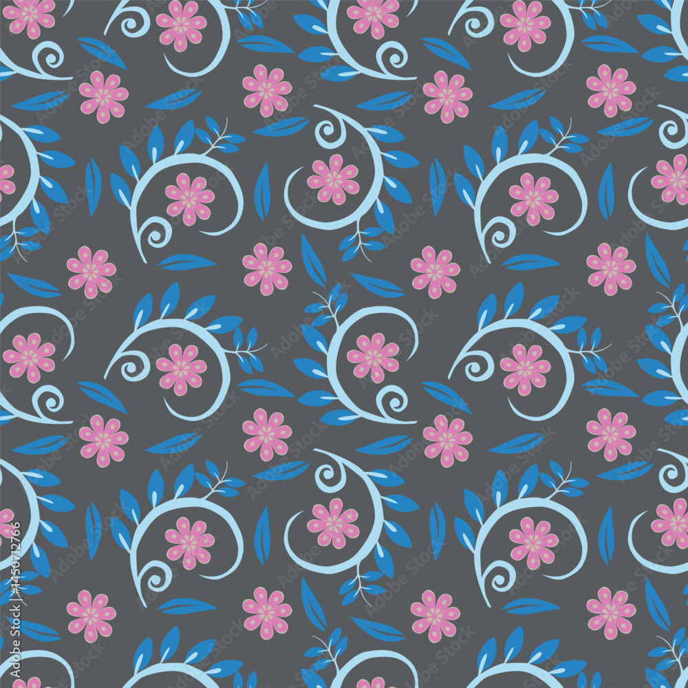 Naklejka premium cute small flower pattern on background 