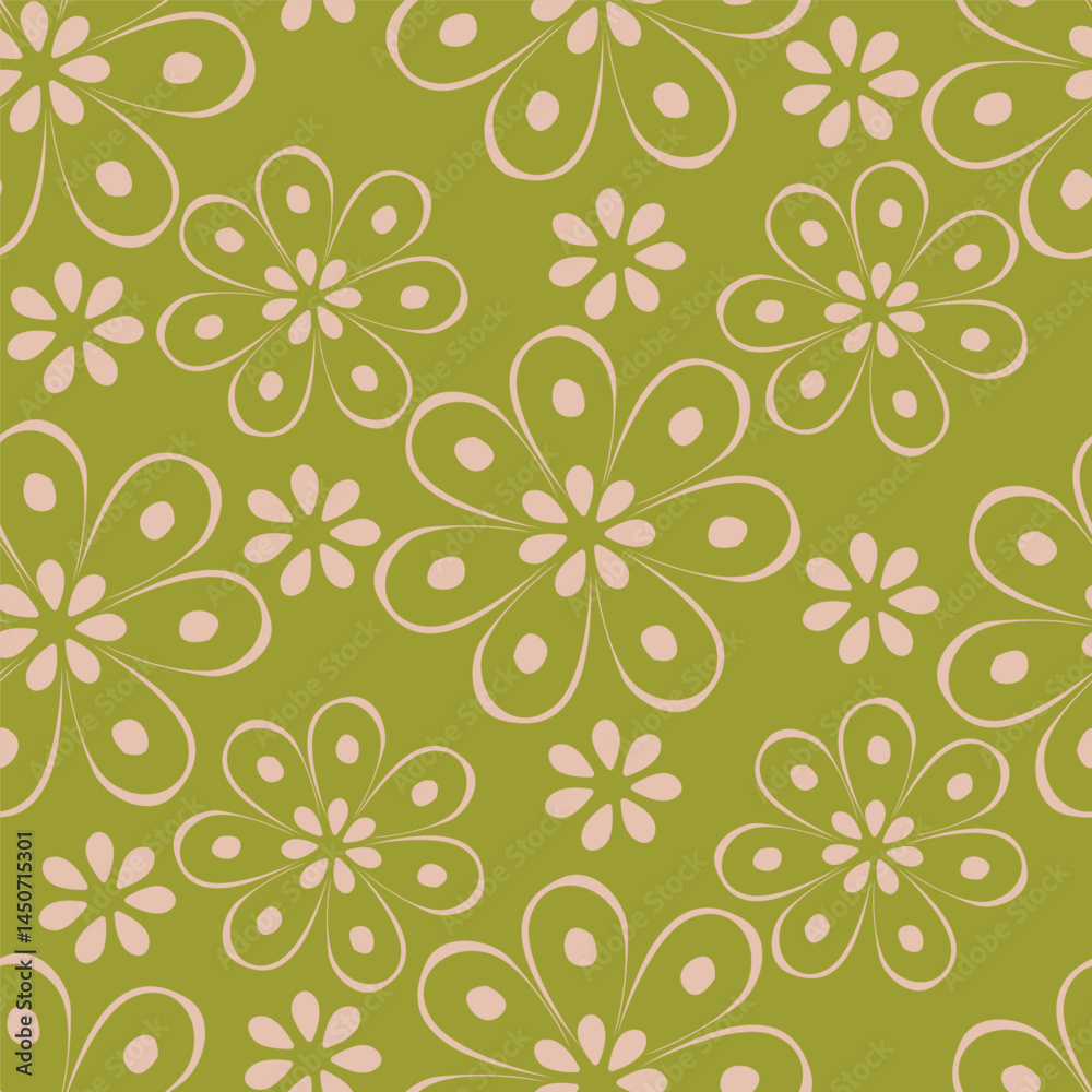 Fototapeta premium textile design with small flower pattern image