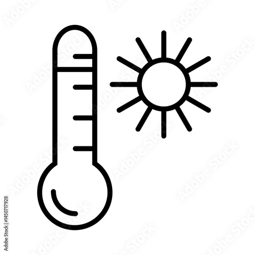 Thermometer icon. Hot temperature icon. Vector eps 10