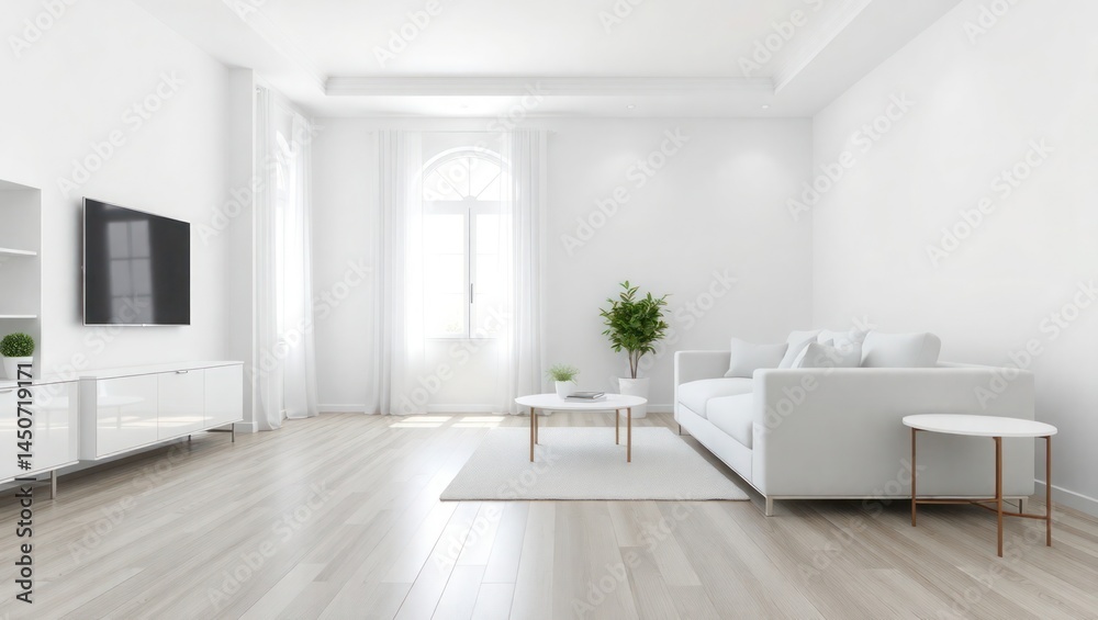 Obraz premium modern living room with white furniture