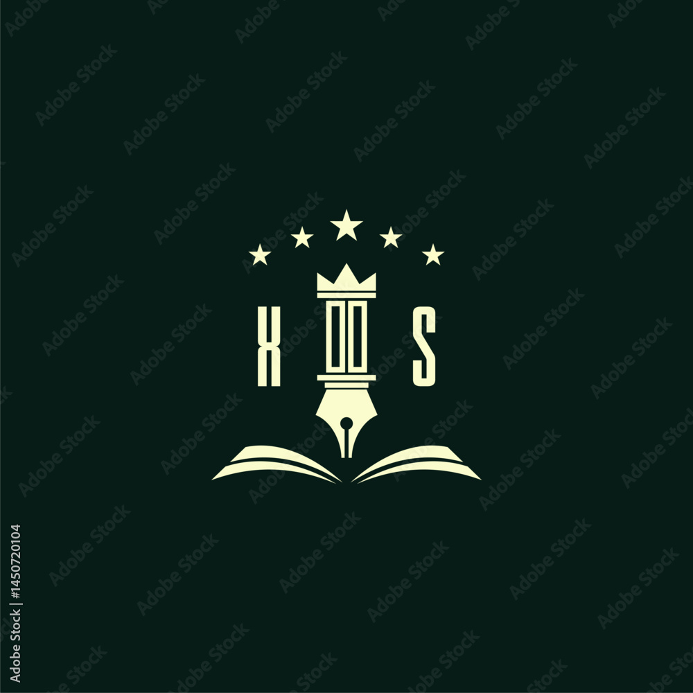 Fototapeta premium initials design modern legal attorney law firm lawyer advocate consultancy business logo vector