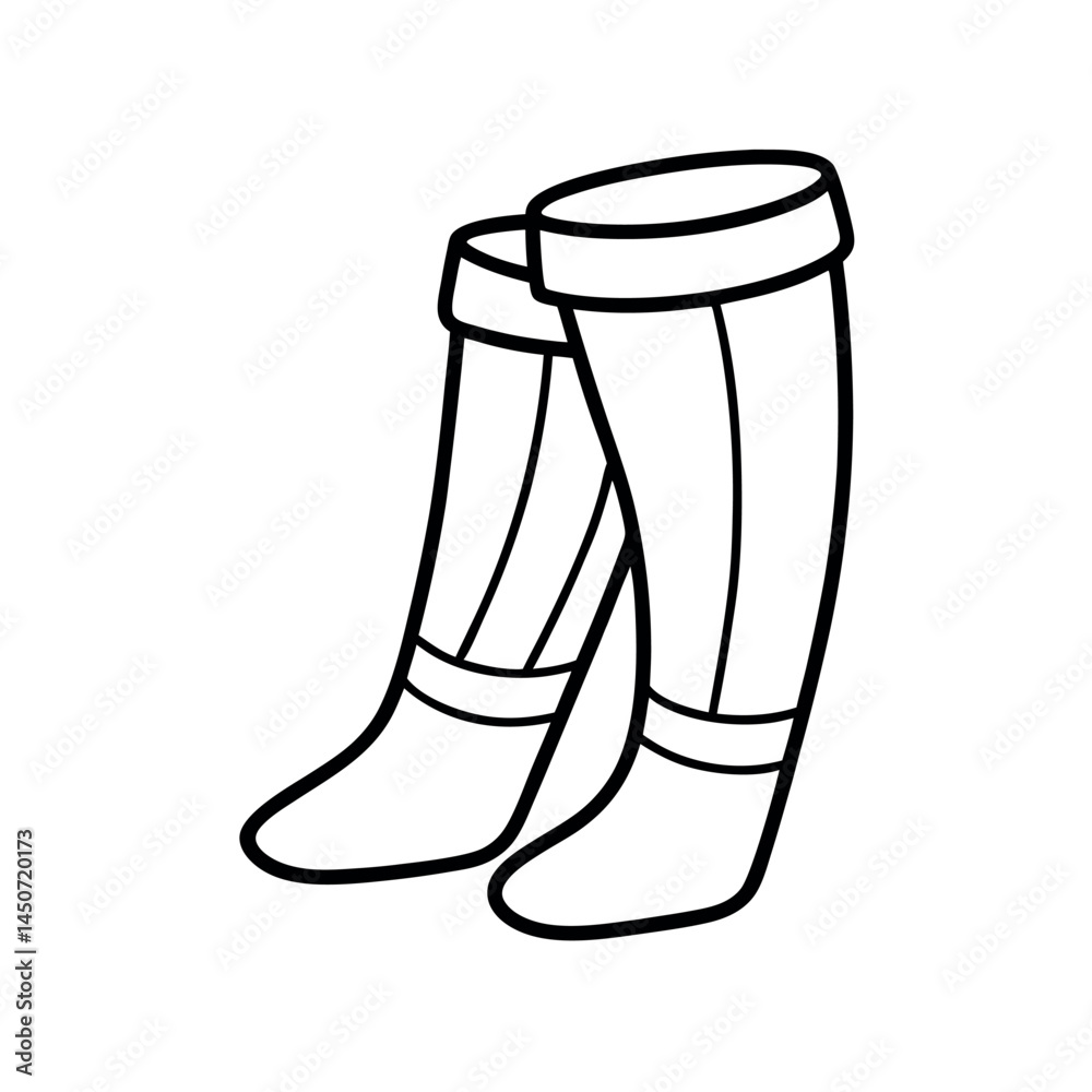 Outline of a Leg Warmer Outline of a Leg Warmer