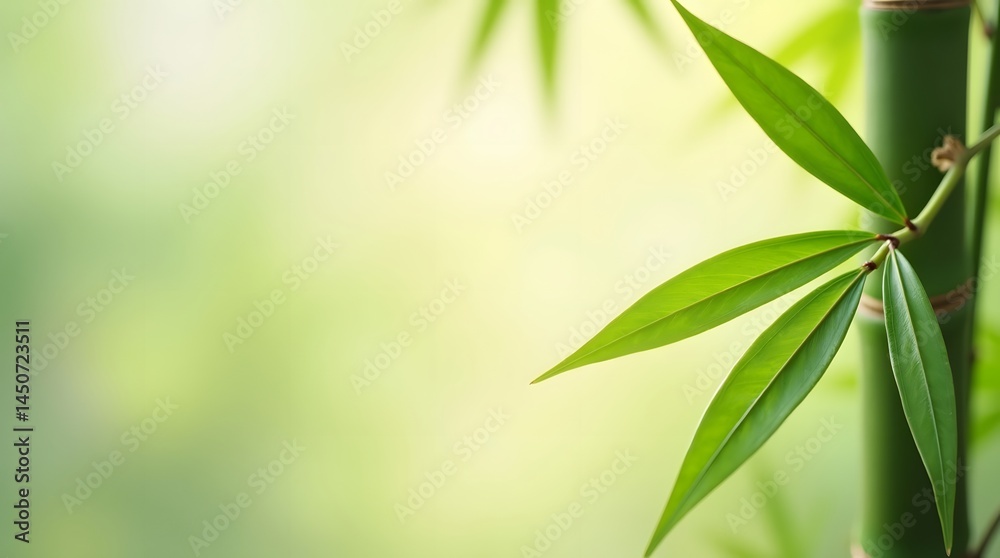 Closeup of bamboo stalk and leaves. Ideal for nature, zen, or Asian-themed designs. Closeup of bamboo stalk and leaves. Ideal for nature, zen, or Asian-themed designs.