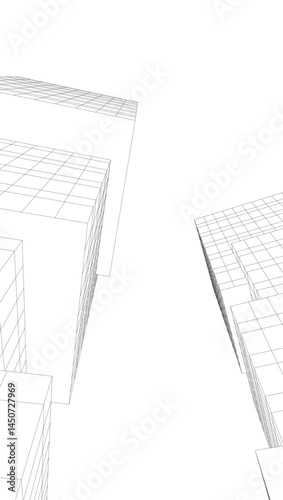 Fototapeta Naklejka Na Ścianę i Meble -  abstract architecture vector 3d illustration
