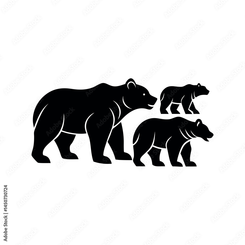 Fototapeta premium Bear Graphic for Wildlife and Nature Themes