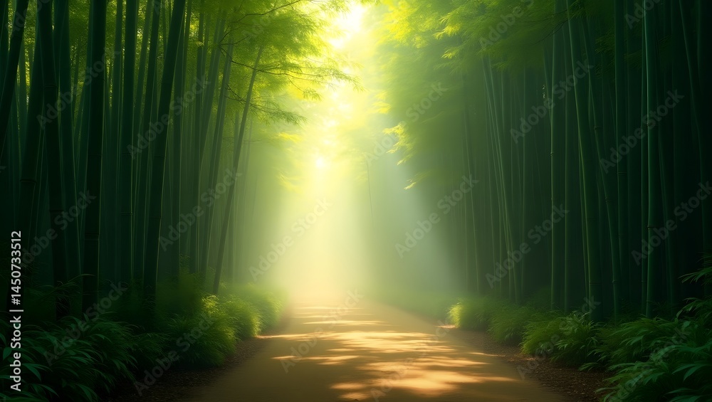 Obraz premium sunbeam in the forest