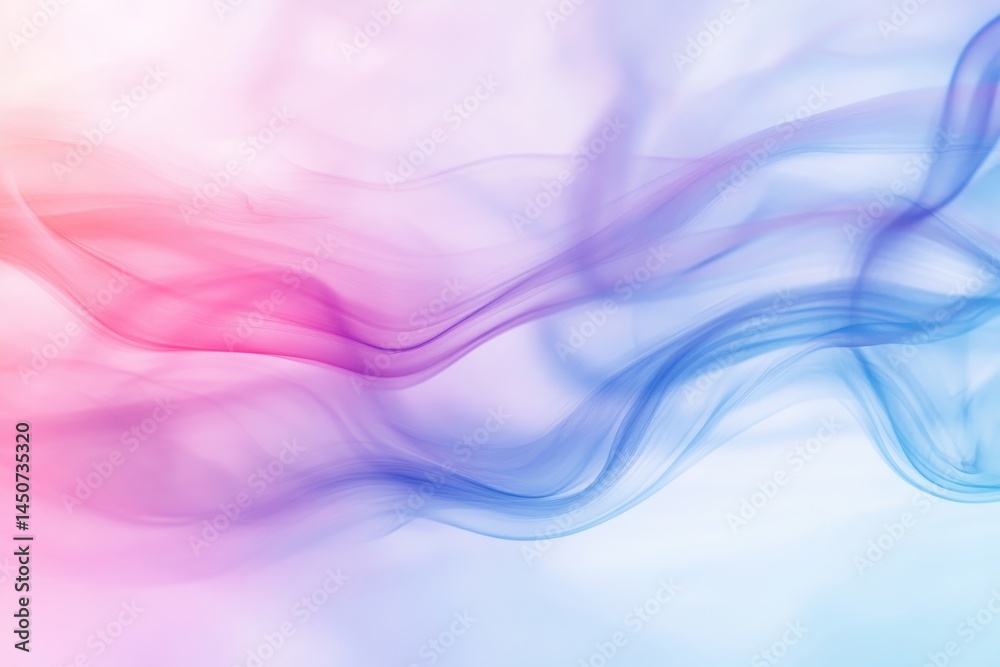 Fototapeta premium Ethereal Colorful Abstract Smoke Flowing Smoothly with Dynamic Light and Vibrant Energy