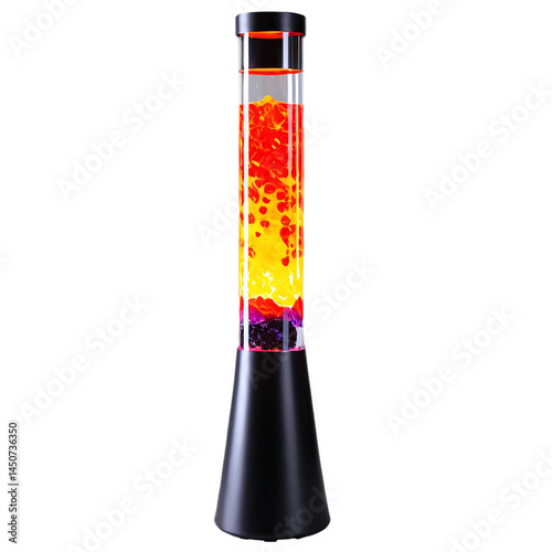Obraz na płótnie glass lava lamp isolated on transparent background w salonie
