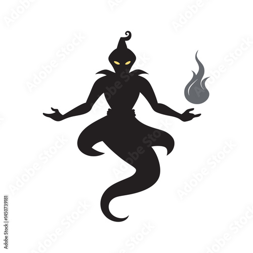 Mystic Djinn Magical Being Silhouette