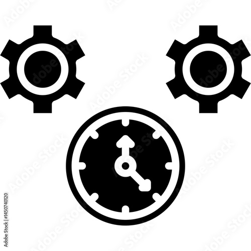 Working Hours Icon Vector Element