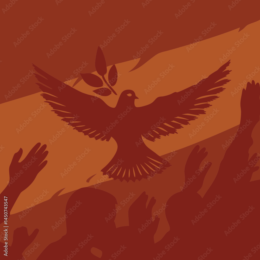 Obraz premium vector illustration of an eagle