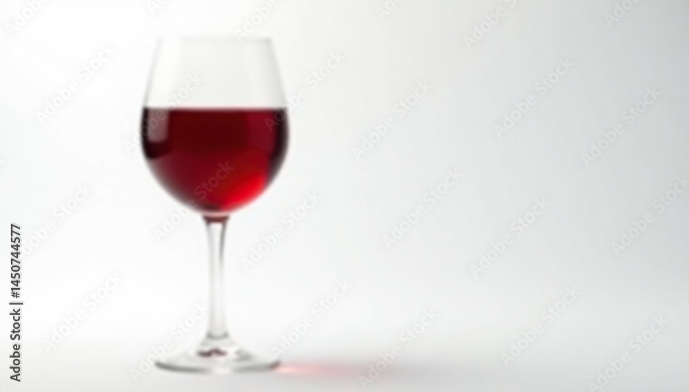 Single elegant red wine glass, clean white backdrop, vino, minimal Single elegant red wine glass, clean white backdrop, vino, minimal